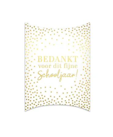 Gondeldoosjes - Bedankt voor het fijne schooljaar - Wit met goud