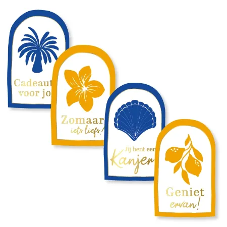 verjaardagstickers, stickers zomaar - Ocean Vibes 4 soorten