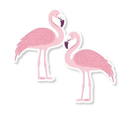 Flamingo's stickers - voorjaar stickers