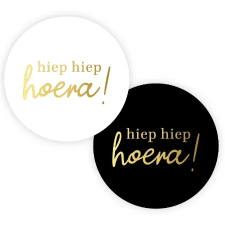 Hiep hiep hoera! stickers - verjaardag stickers 