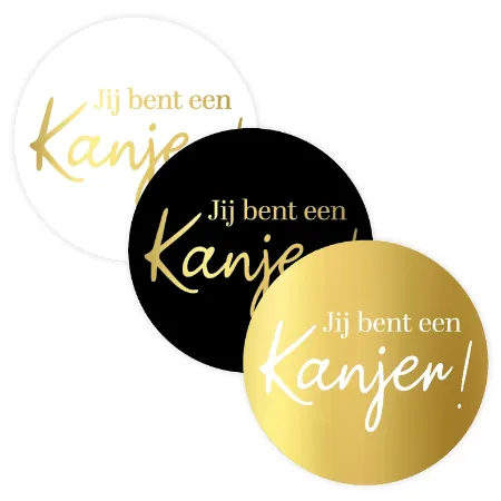 Jij bent een kanjer stickers - D50mm ronde wensetiketten