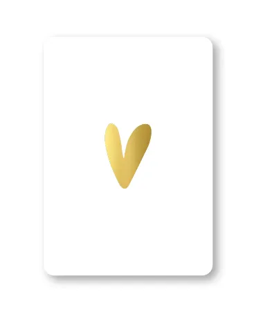 KP® Wenskaarten A6 - Hart van goud - 10 stuks