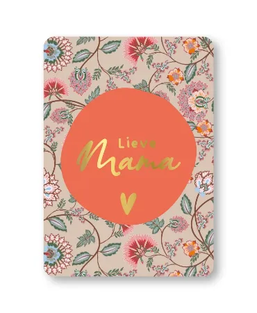 KP® Wenskaarten A6 - Lieve mama (boho bloom) - 10 stuks
