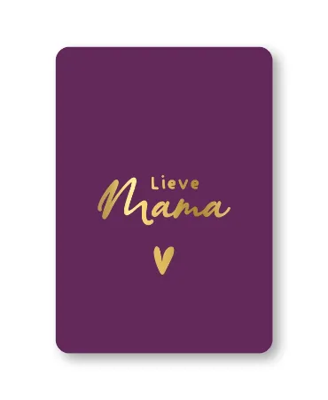 KP® Wenskaarten A6 - Lieve mama (donkerpaars) - 10 stuks