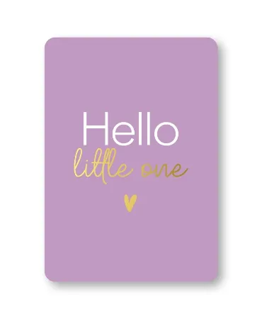 KP® Wenskaarten A6 - Hello little one (paars) - 10 stuks