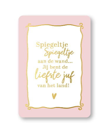 KP® Wenskaarten A6 - Spiegeltje Spiegeltje aan de wand... - 10 stuks