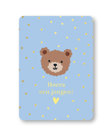 KP® Wenskaarten A6 - Hoera een jongen - 10 stuks