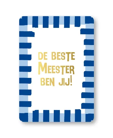 KP® Wenskaarten A6 - De beste meester ben jij (blauw) - 10 stuks