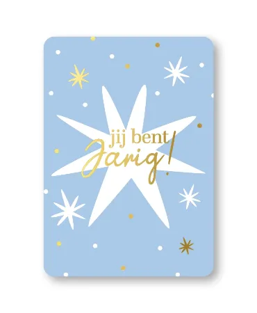 KP® Wenskaarten A6 - Jij bent jarig (blauw) - 10 stuks
