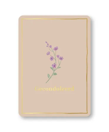 KP® Wenskaarten A6 - Gecondoleerd - 10 stuks