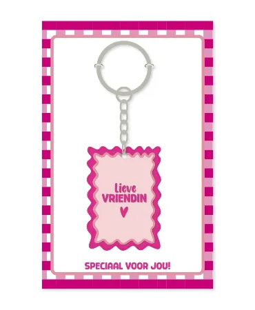 Sleutelhanger vierkant - Lieve Vriendin