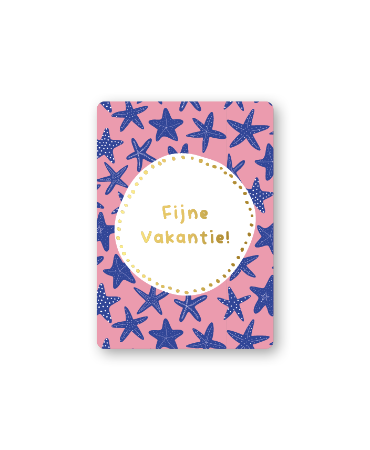 KP® Cadeaukaartjes A7 - Fijne vakantie (sea stars), 25 stuks