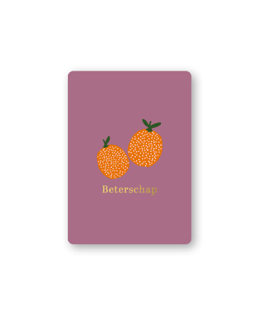 KP® Cadeaukaartjes A7 - Beterschap + oranges, 25 stuks