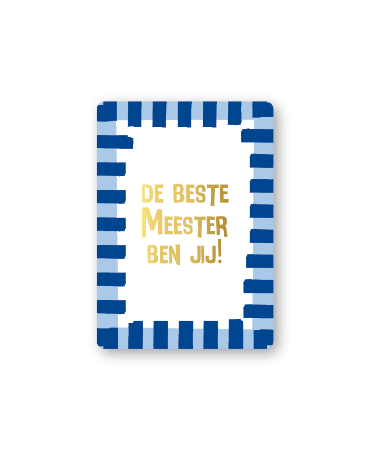 KP® Cadeaukaartjes A7 - De beste meester ben jij (blauw), 25 stuks