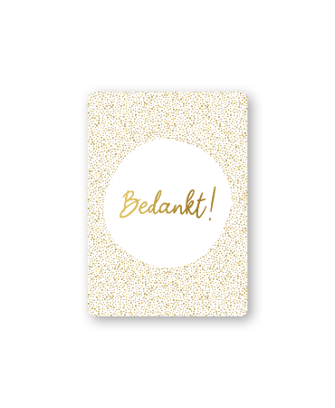 KP® Cadeaukaartjes A7 - Bedankt (luxury dots), 25 stuks