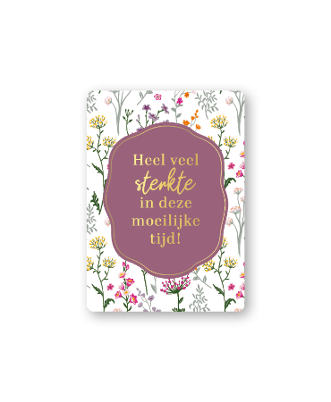 KP® Cadeaukaartjes A7 - Heel veel sterkte in deze moeilijke tijd, 25 stuks