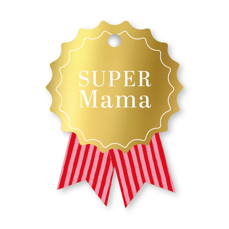 KP® Cadeaulabel - Super Mama - 48x65mm