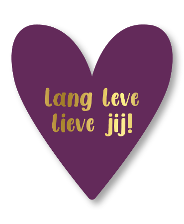 KP® Wenskaarten - Lang leve lieve jij (Hartvorm) - 10 stuks
