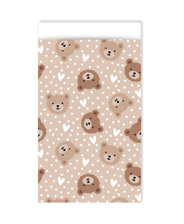 KP® Cadeauzakjes 12x19cm Little Bear (beige) 250st