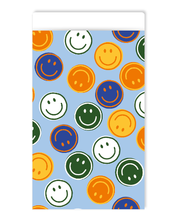 KP® Cadeauzakjes 17x25cm Smileys (blue) 250st