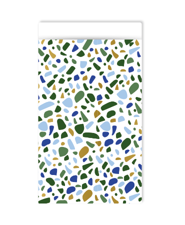 KP® Cadeauzakjes 12x19cm Terrazzo (blauw) 250st