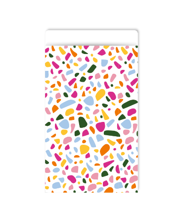 KP® Cadeauzakjes 7x13cm Terrazzo (roze) 250st