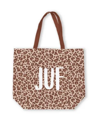 KP® Canvas tas - Leopard Juf - Katoenen tas