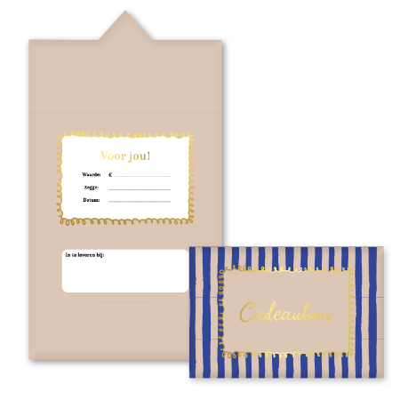 KP® Cadeaubon - Soft Stripe (blauw) - 25 stuks