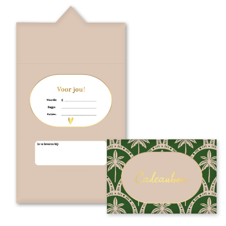 KP® Cadeaubon - Tropical Deco (groen) - 25 stuks