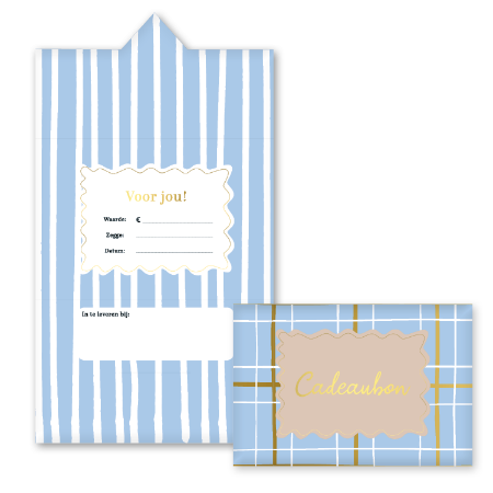 KP® Cadeaubon - Grid (lichtblauw) - 25 stuks