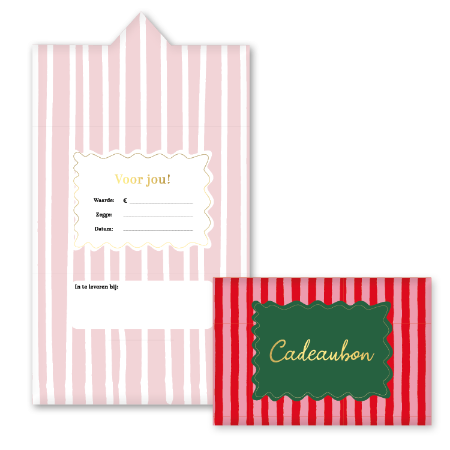 KP® Cadeaubon - Soft Stripe (Rood)- 25 stuks