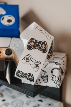 Game Console stickers - 2 soorten wensetiketten wit en zwart