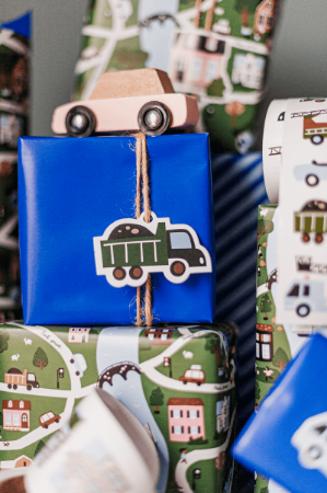 KP® Cadeaulabel - Truck - 62x42mm