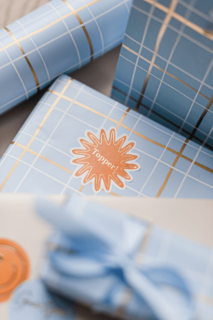 Grid (lichtblauw) - inpakpapier, cadeaupapier