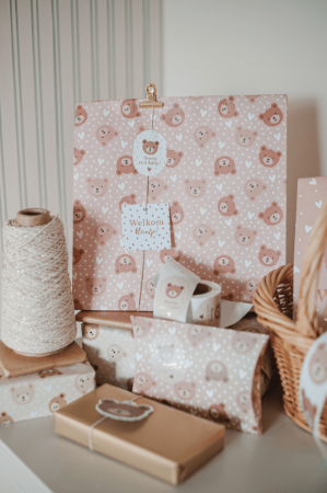 Kleine beer stickers - 4 soorten, ideaal voor kraamcadeaus