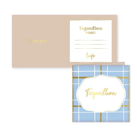 KP® Tegoedbon - Grid (lichtblauw) - 10 stuks