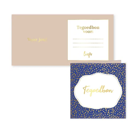 KP® Tegoedbon - Luxury dots (blauw) - 10 stuks