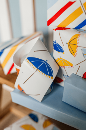 Kleine parasols stickers - 4 soorten wensetiketten