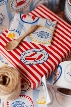 Seaside Supper stickers - Zomerse stickers 5 soorten