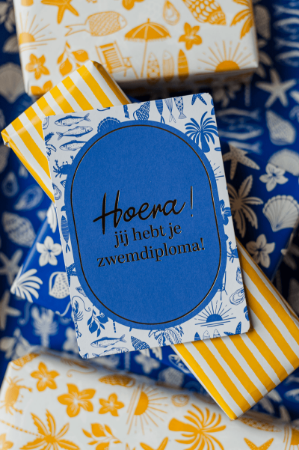 KP® Wenskaarten A6 - Hoera zwemdiploma - 10 stuks