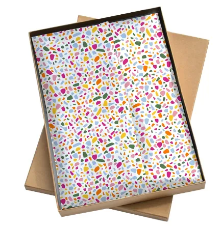 KP® Zijde vloeipapier vellen - Terrazzo (roze)