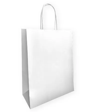 Papieren tassen middel, 26+12x35 cm, Wit