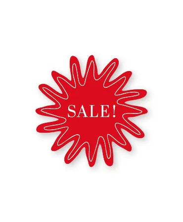 Sale Raamsticker rood 30x30cm