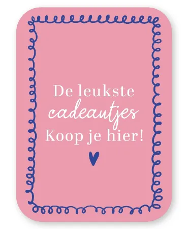 KP® Raamsticker 40x60cm - De leukste cadeautjes koop je hier (roze)