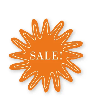 Sale raamsticker 60x60cm - Oranje splash