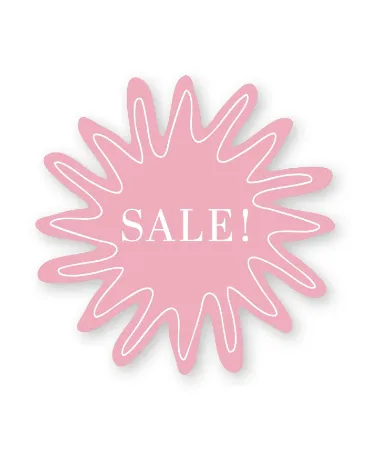 Sale raamsticker 60x60cm - Sale Splash (Roze)