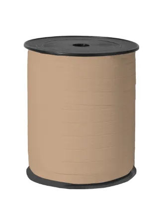 Paperlook krullint tweezijdig 10mm, Beige