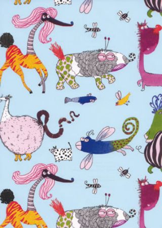 Afbeeldingen van Cadeaupapier Artline Mat 90gr Crazy turkoois 30cm 200m