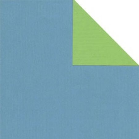 Afbeeldingen van Cadeaupapier Eco Kraft wit 65gr lightblue/lightgreen 30cm 200m