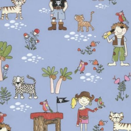 Afbeeldingen van Cadeaupapier Artline Mat 90gr Piraten 50cm 200m